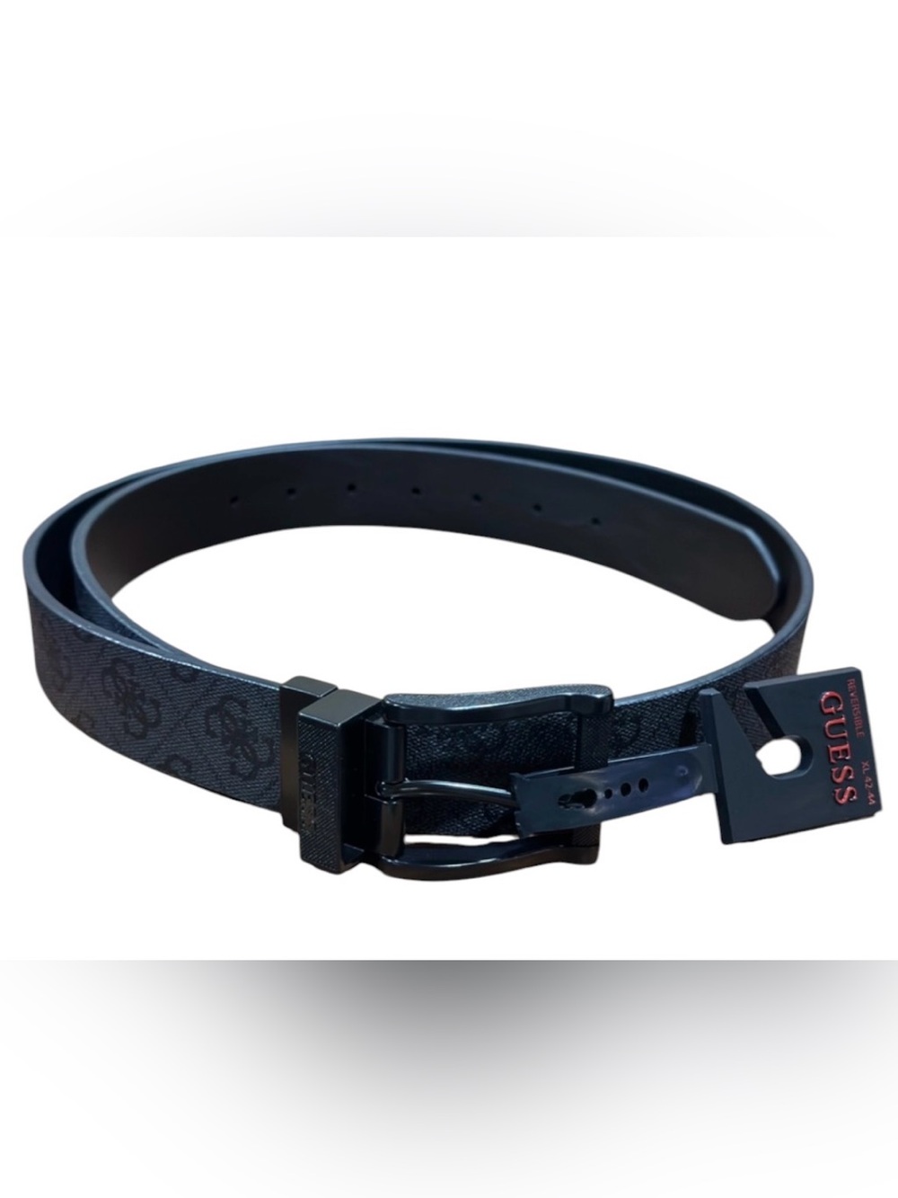 Guess Men’s Black / Black  Reversible Belt - Size XL (42-44)